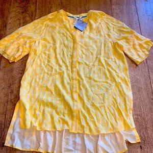MATILDA JANE MEDIUM Yellow Golden Hour Top Short Sleeve NEW NWT STYLE 27660T